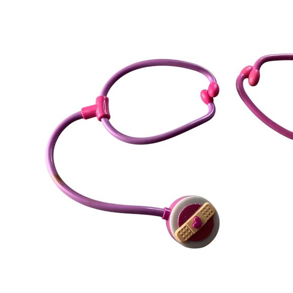 Doc McStuffins Kids Play Stethoscope Set 2 Pc Pink & Purple Bandage Design - Picture 2 of 8